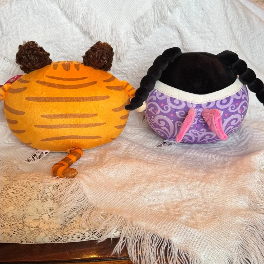 Cuddles The plush orange kitty Ball and Adorable Plush Purple Angel Girl Ball